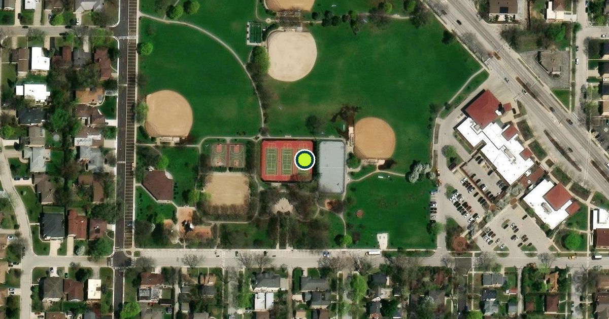 Satellite view of Lincolnwood Pickleball Courts