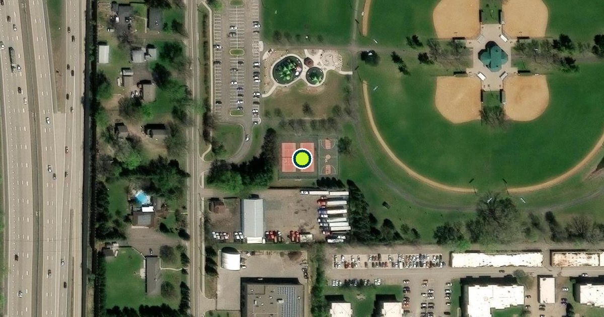 Satellite view of Little Canada Pickleball Courts