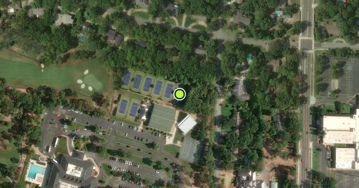Satellite view of Little Rock Pickleball Courts