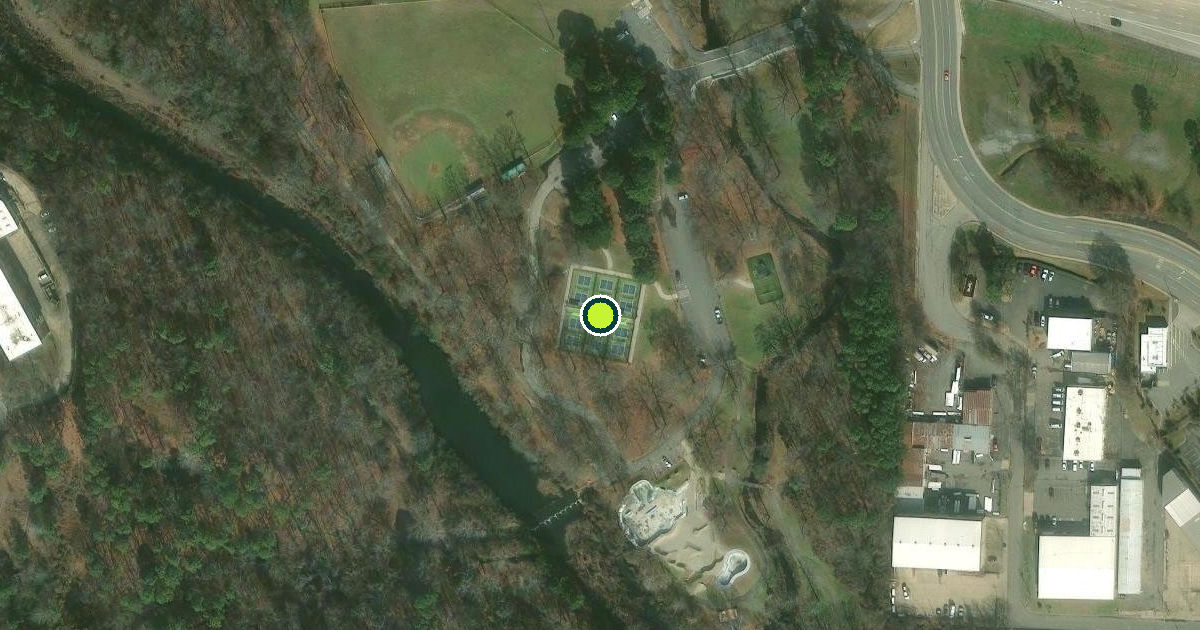 Satellite view of Little Rock Pickleball Courts