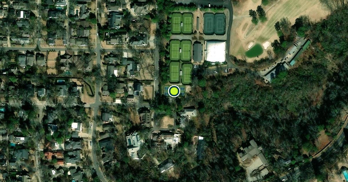Satellite view of Little Rock Pickleball Courts