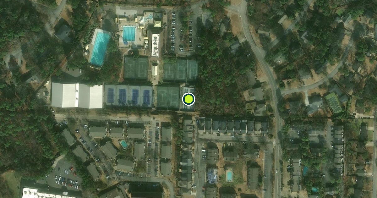 Satellite view of Little Rock Pickleball Courts