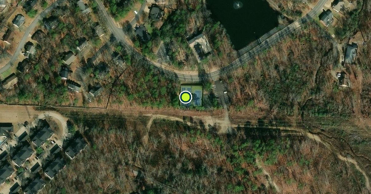 Satellite view of Little Rock Pickleball Courts