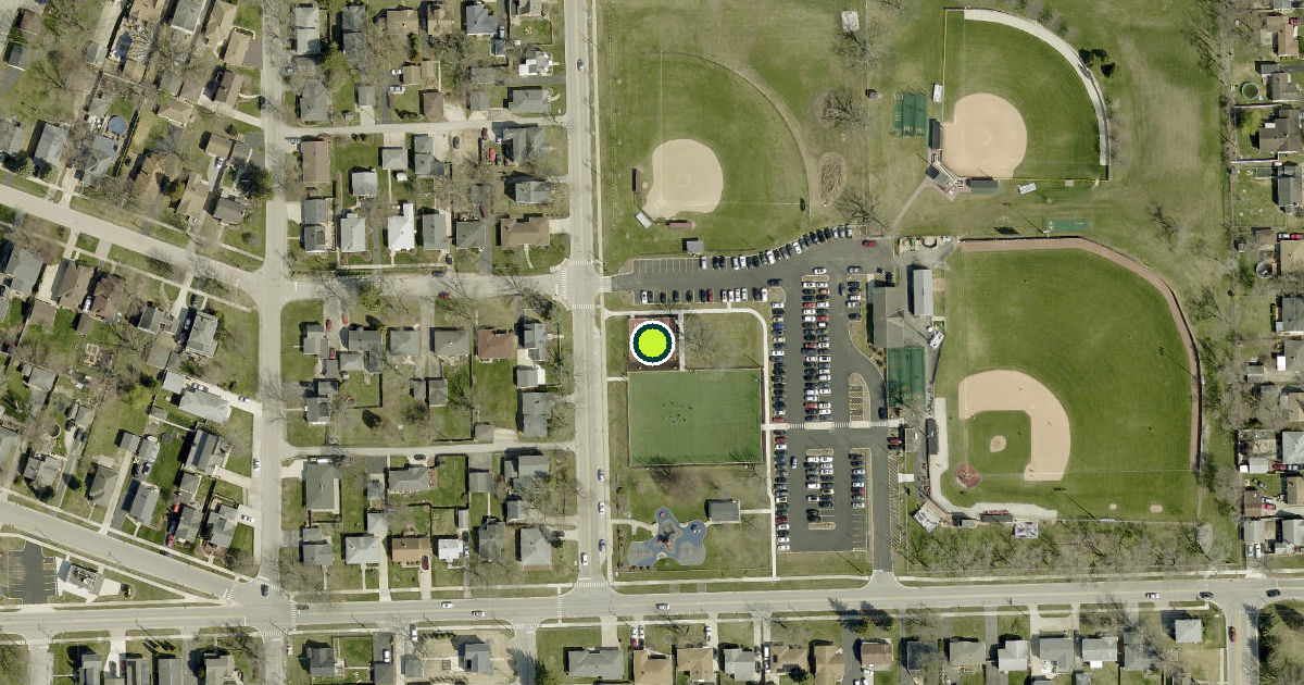 Satellite view of Lockport Pickleball Courts