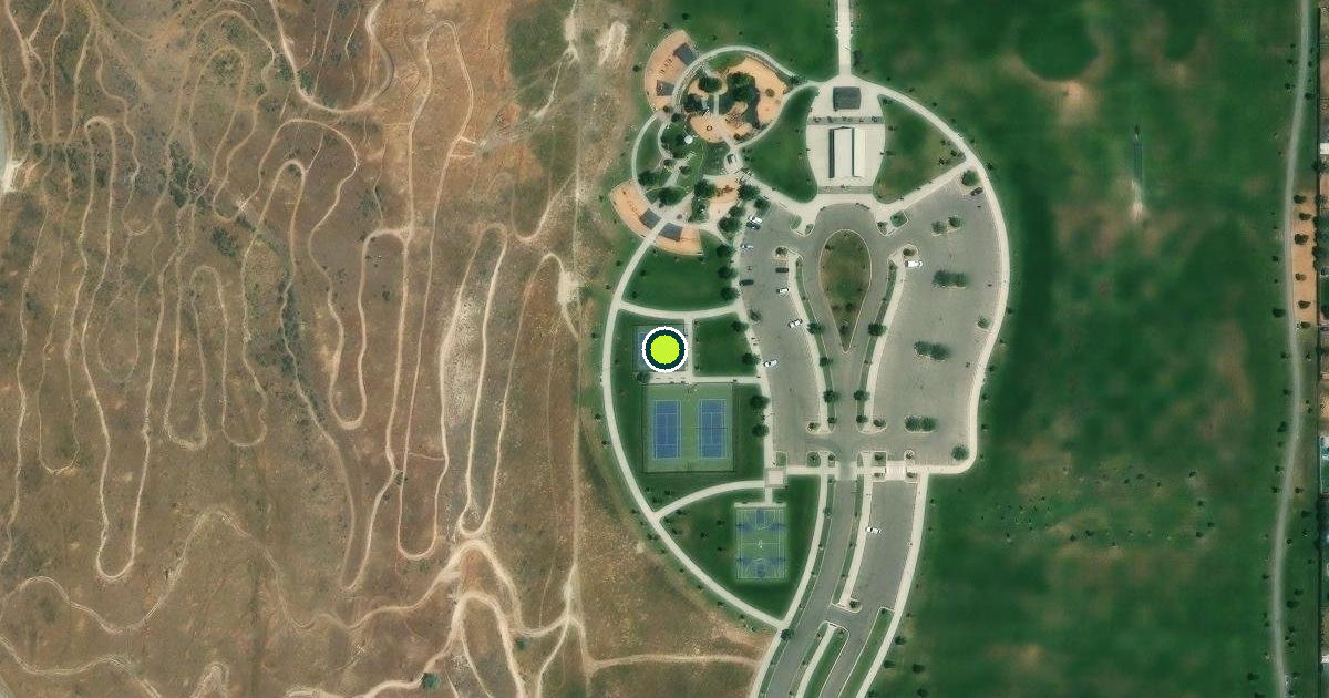 Satellite view of Lodestone Park Pickleball Courts