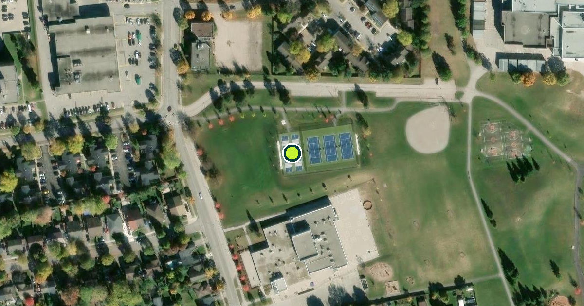 Satellite view of London Pickleball Courts