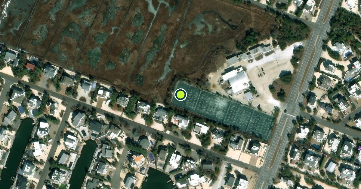 Satellite view of Long Beach Township Pickleball Courts