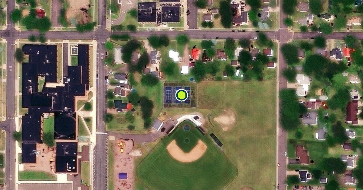 Satellite view of Long Prairie Pickleball Courts
