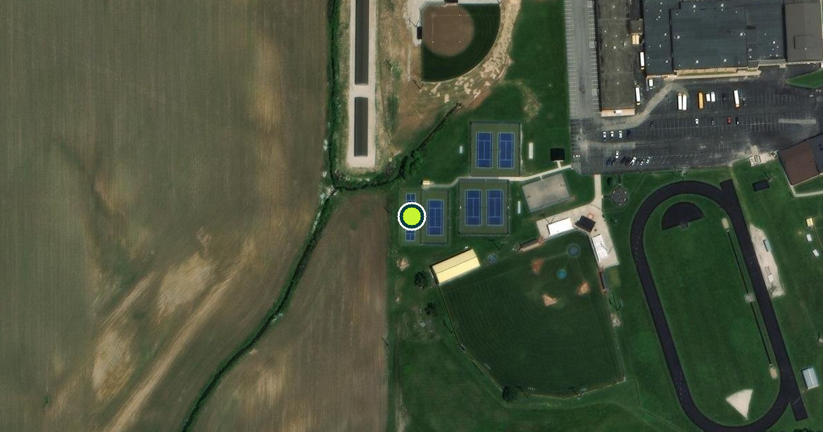 Satellite view of Loogootee Pickleball Courts