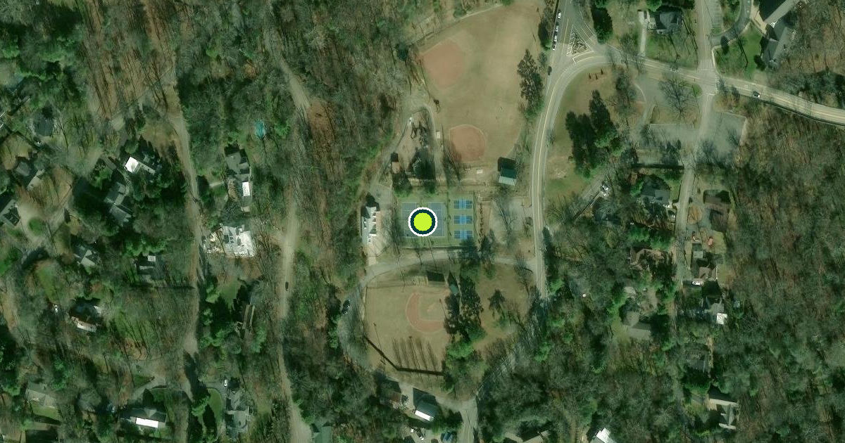 Satellite view of Lookout Mountain Pickleball Courts