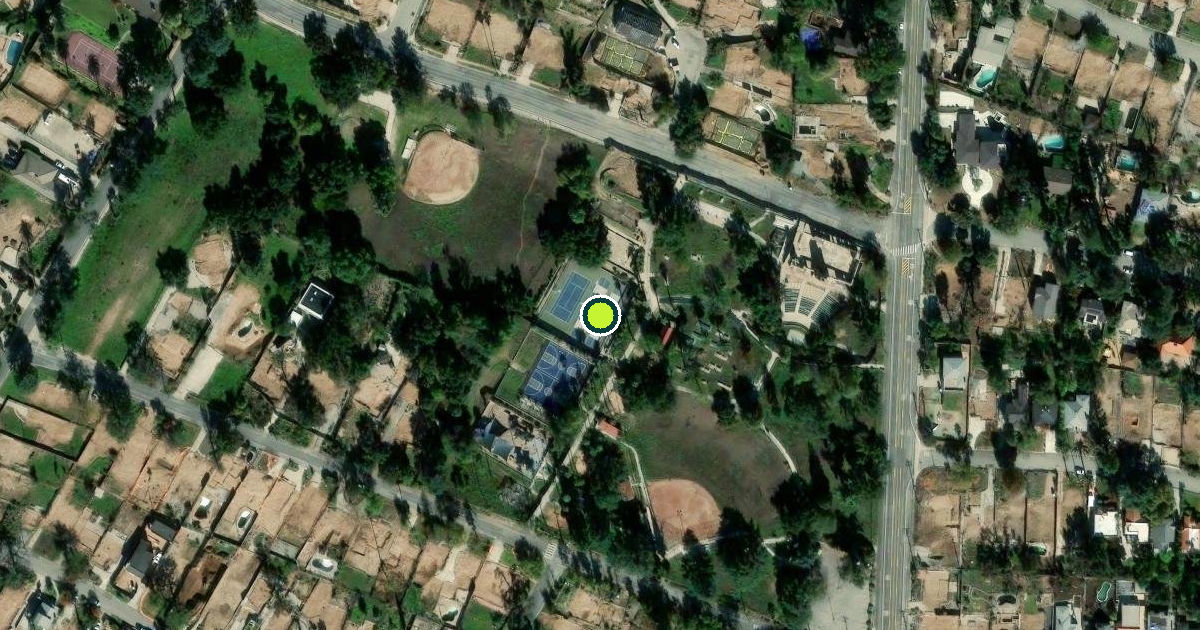 Satellite view of Los Angeles County Pickleball Courts