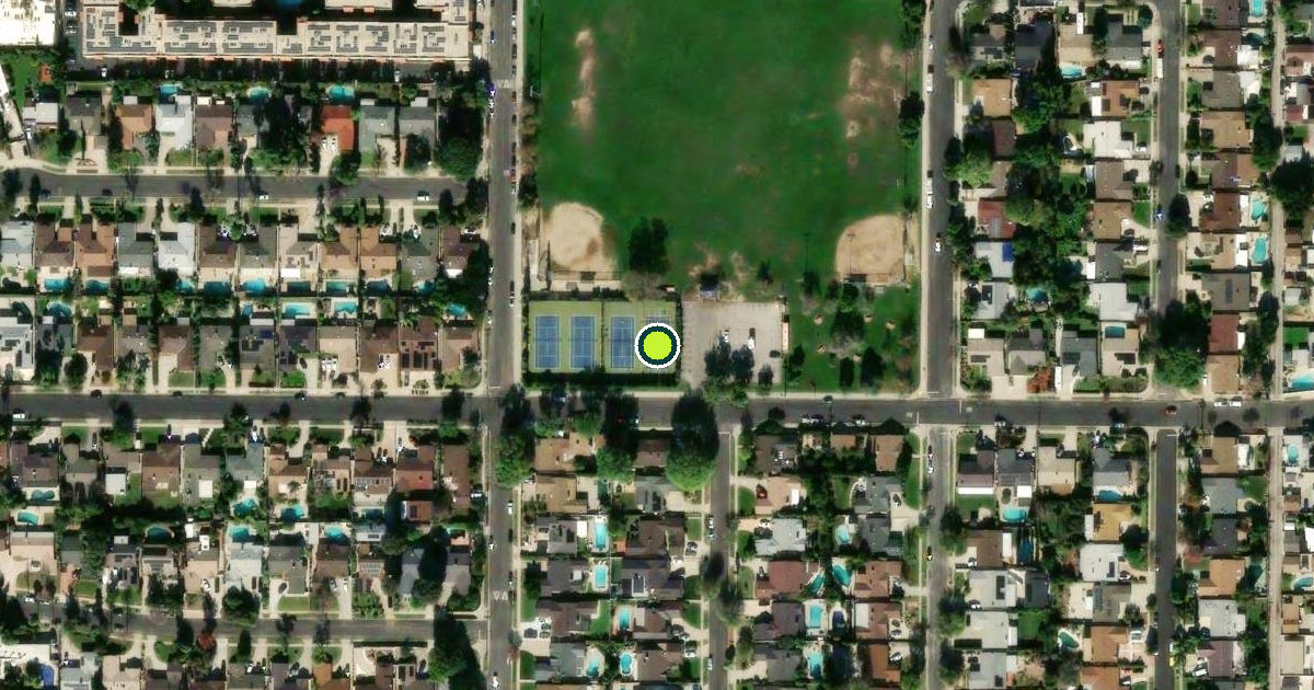Satellite view of Los Angeles Pickleball Courts
