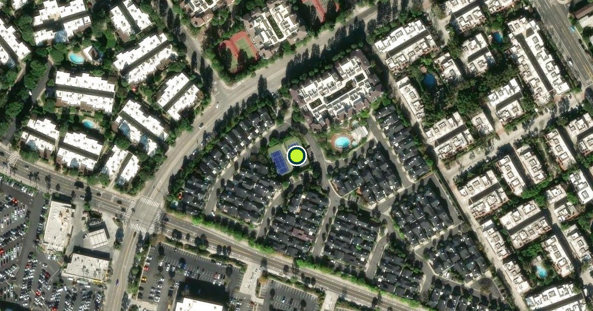Satellite view of Los Angeles Pickleball Courts