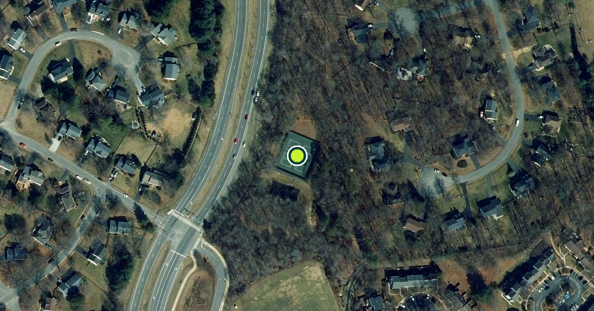 Satellite view of Loudoun County Pickleball Courts