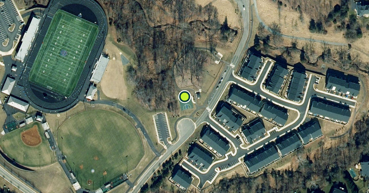 Satellite view of Loudoun County Pickleball Courts