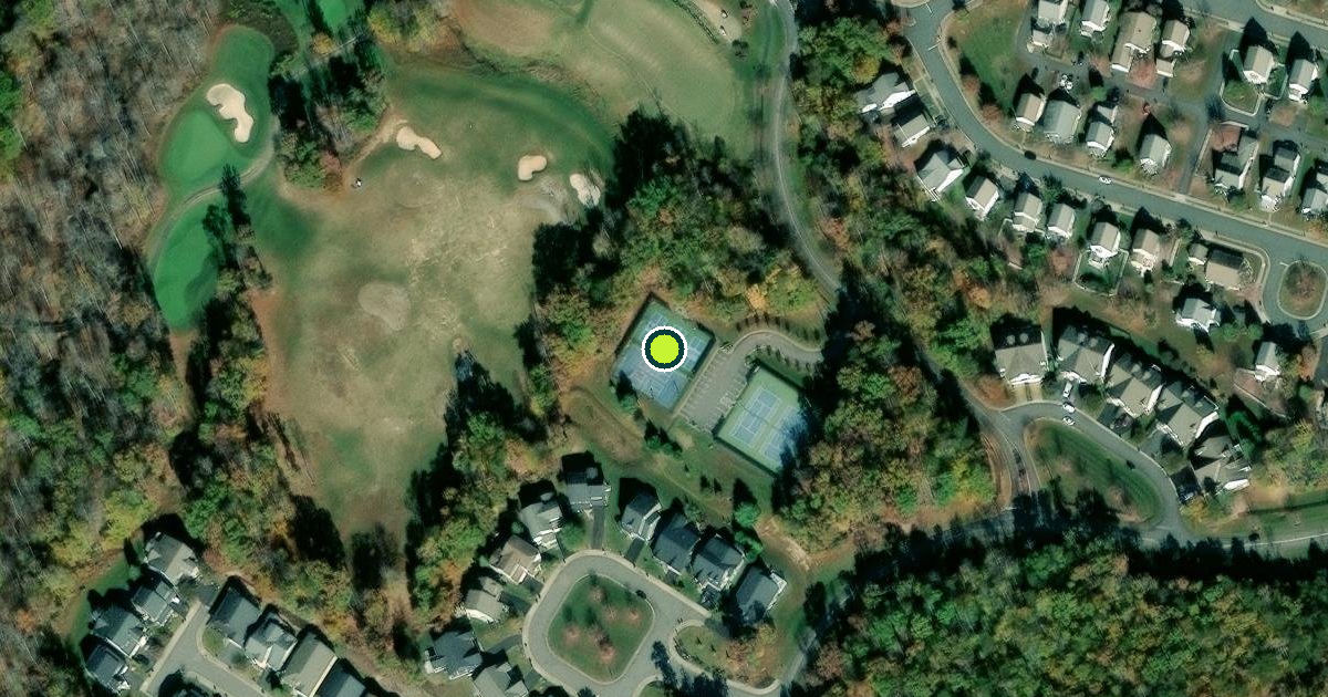 Satellite view of Louisa County Pickleball Courts