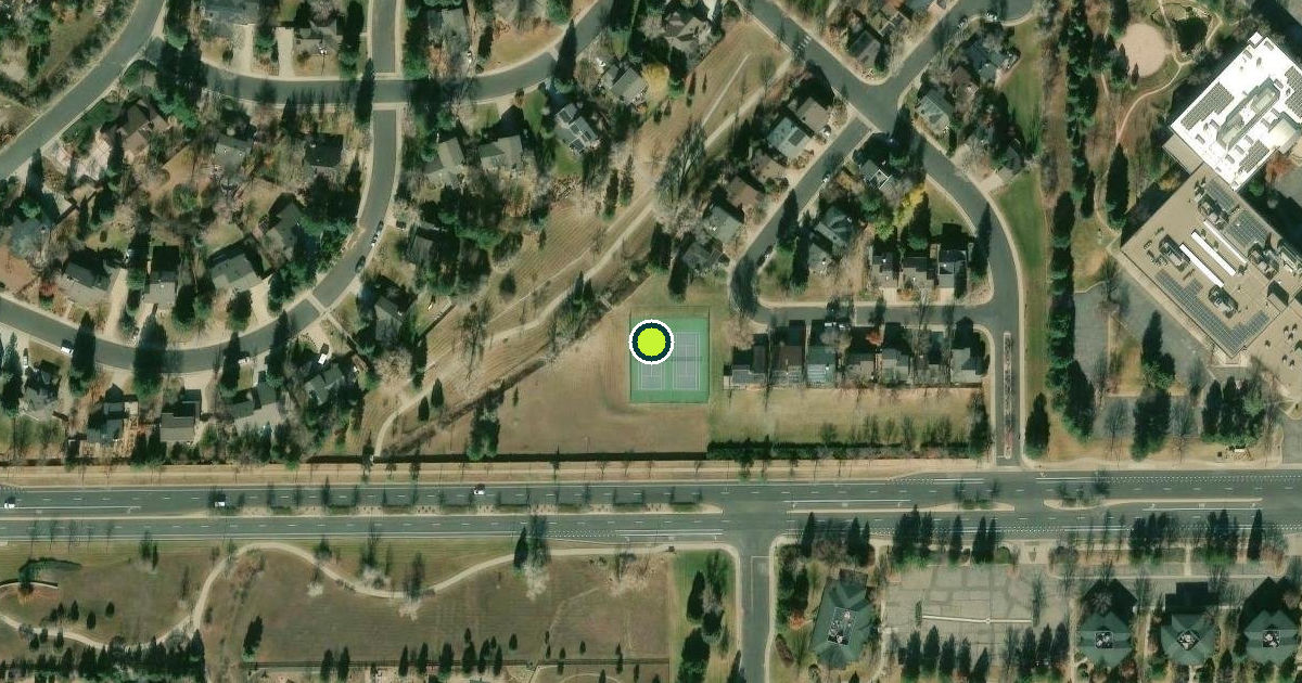 Satellite view of Louisville Pickleball Courts