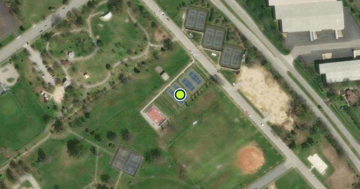 Satellite view of Louisville Pickleball Courts