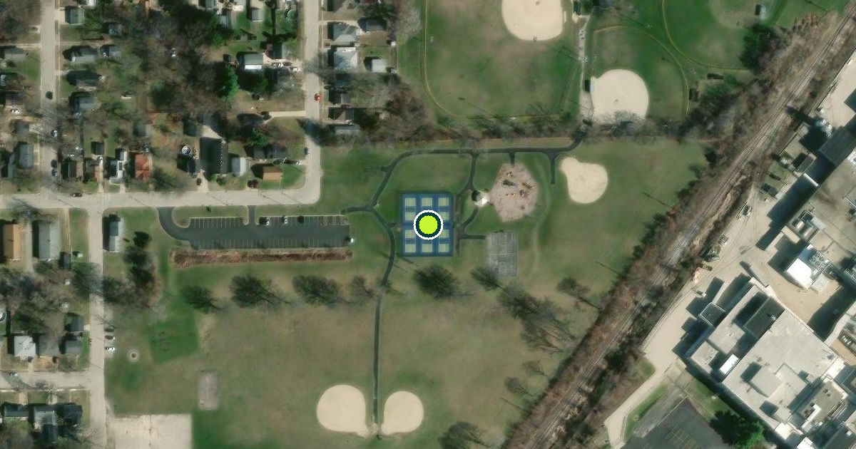 Satellite view of Loves Park Pickleball Courts