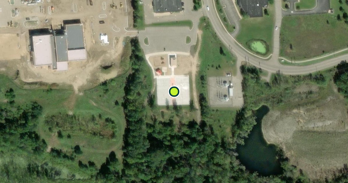 Satellite view of Lowell Charter Township Pickleball Courts