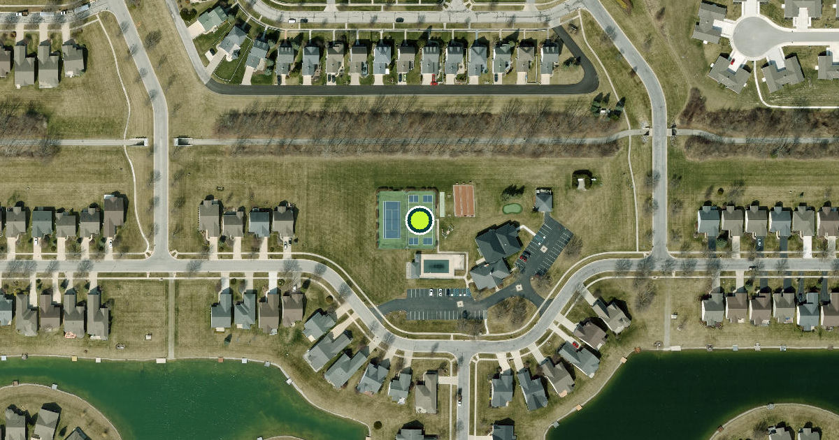 Satellite view of Lucas County Pickleball Courts