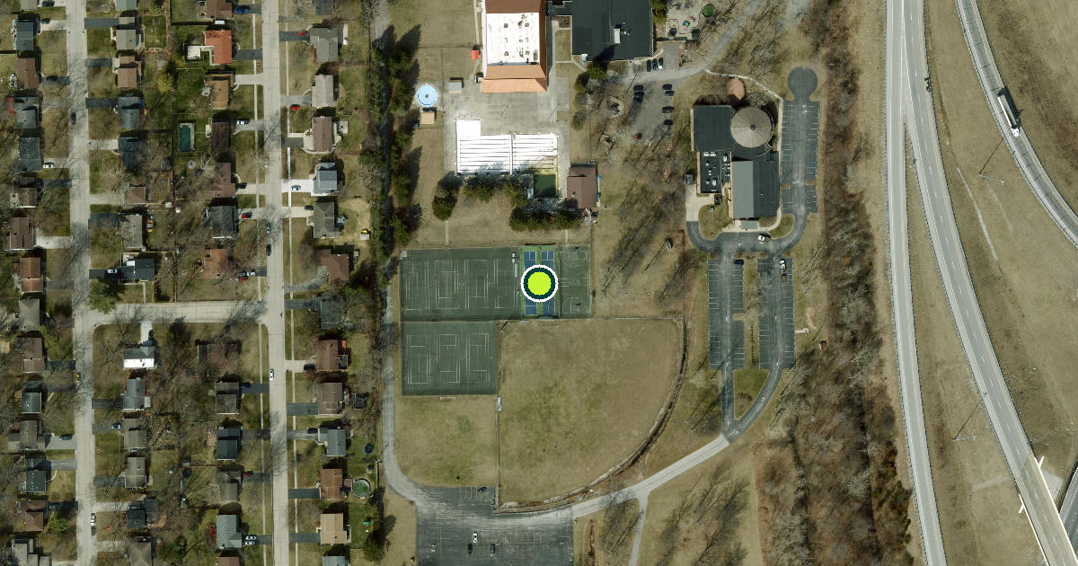 Satellite view of Lucas County Pickleball Courts