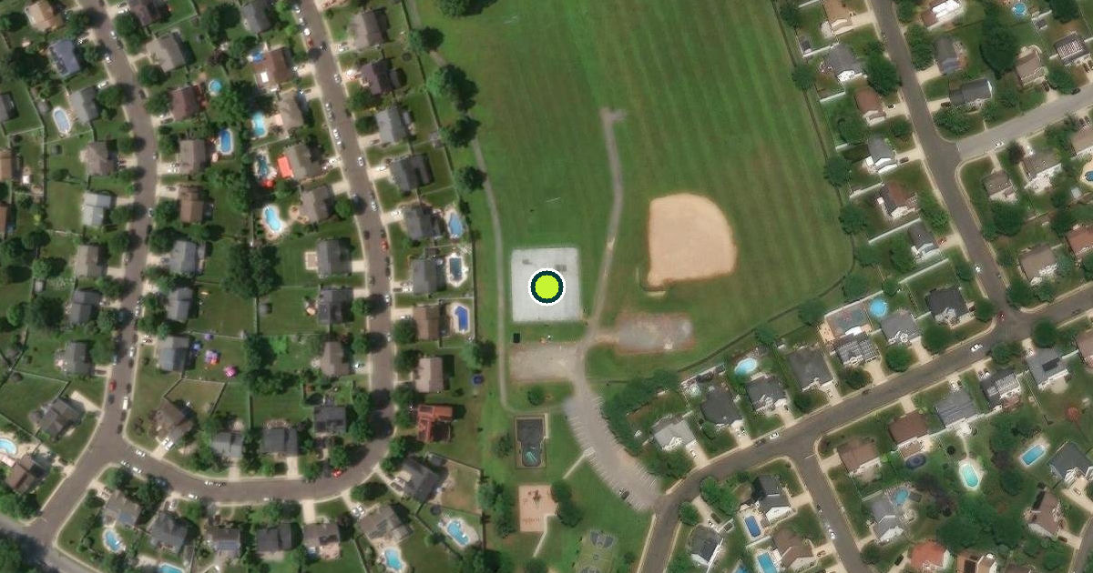 Satellite view of Lumberton Township Pickleball Courts