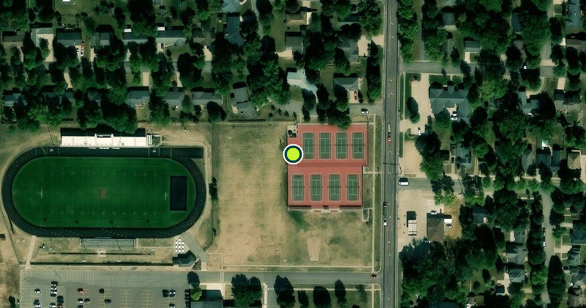 Satellite view of Luverne Pickleball Courts