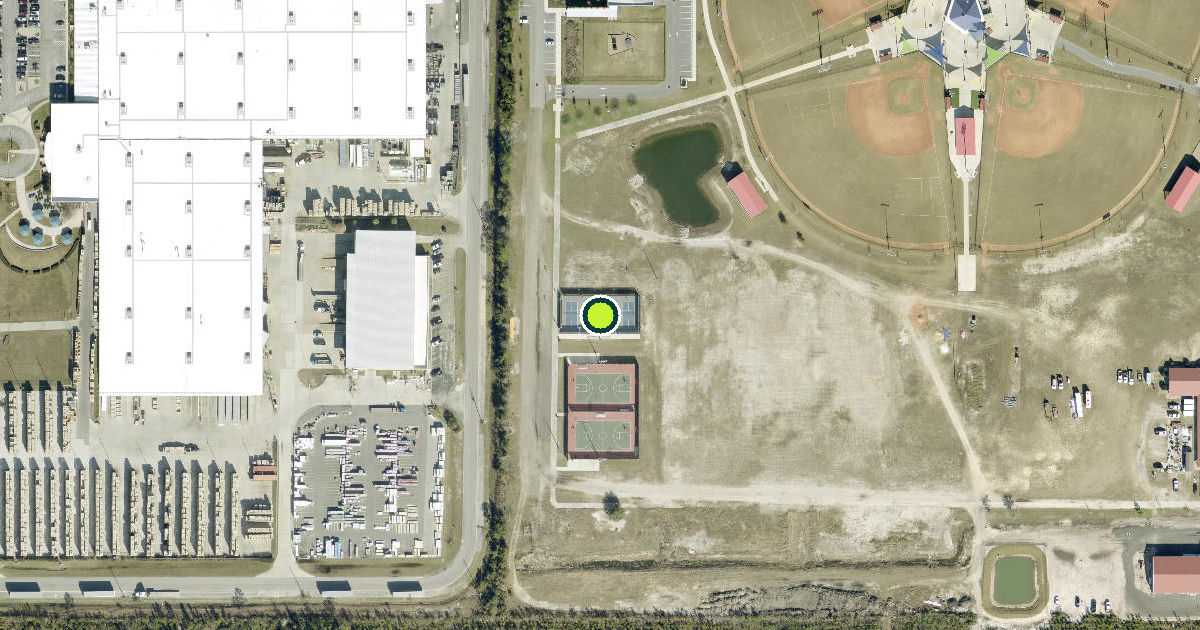 Satellite view of Lynn Haven Pickleball Courts