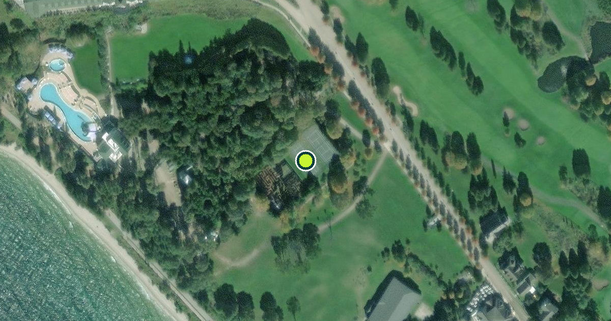Satellite view of Mackinac Island Pickleball Courts