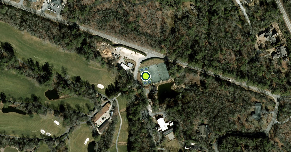 Satellite view of Macon County Pickleball Courts