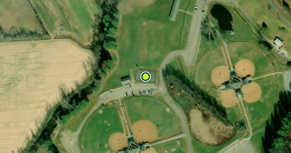 Satellite view of Macon County Pickleball Courts