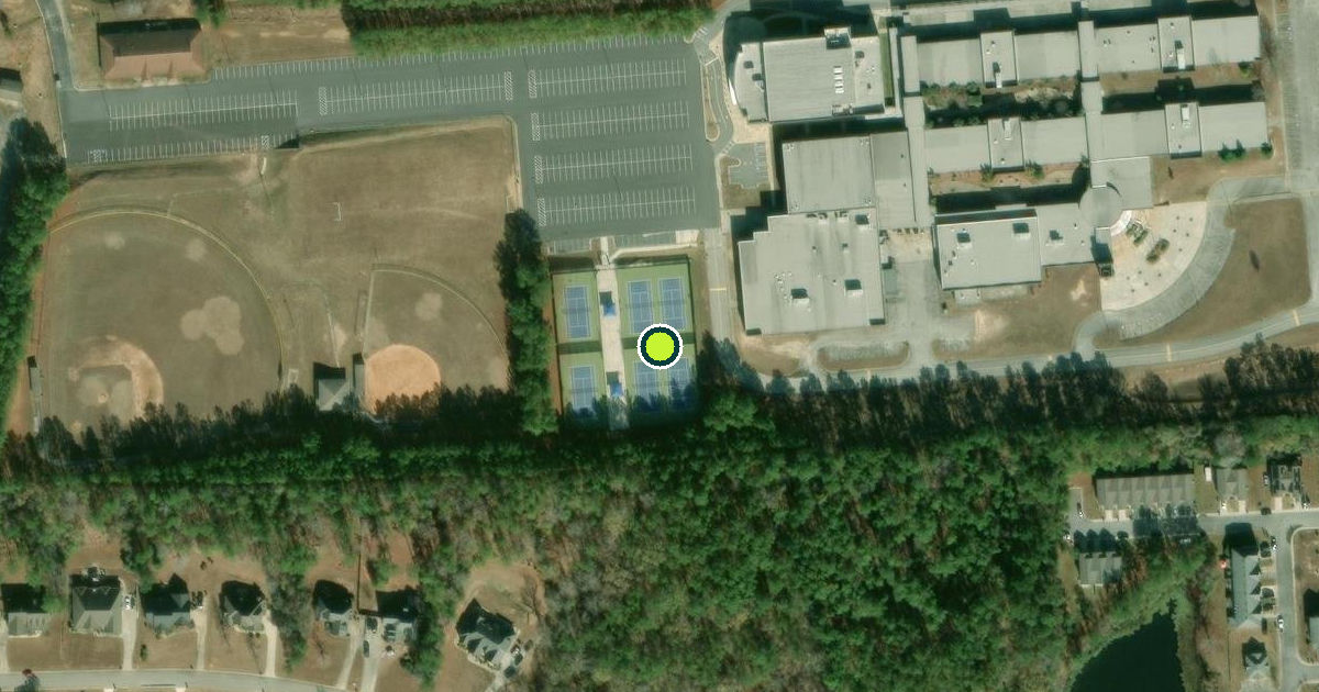Satellite view of Macon Pickleball Courts