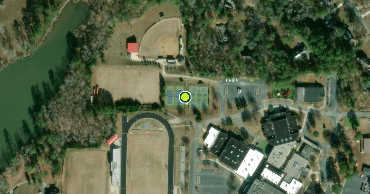 Satellite view of Macon Pickleball Courts