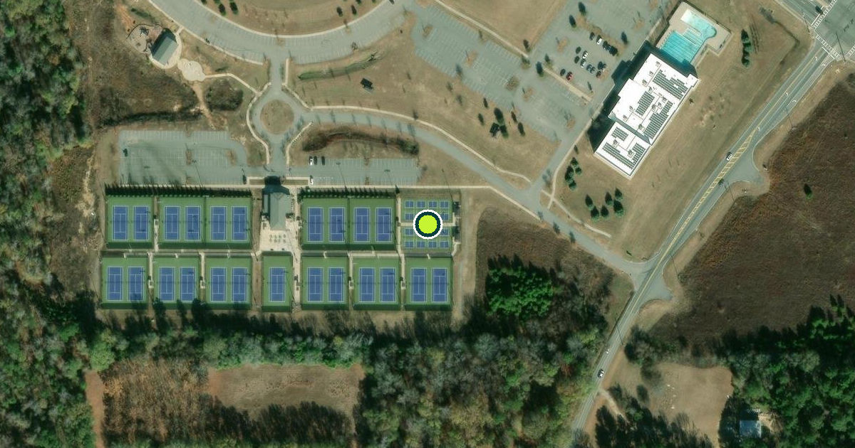 Satellite view of Macon Pickleball Courts