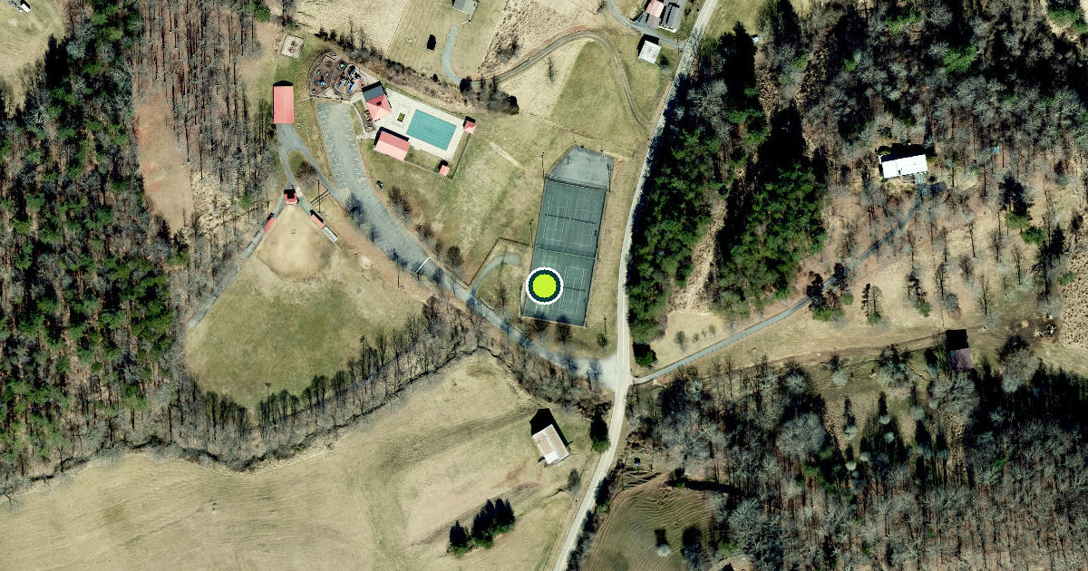 Satellite view of Madison County Pickleball Courts