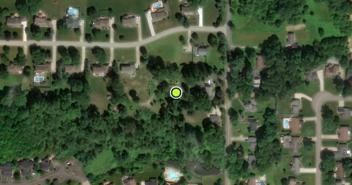 Satellite view of Mahoning County Pickleball Courts