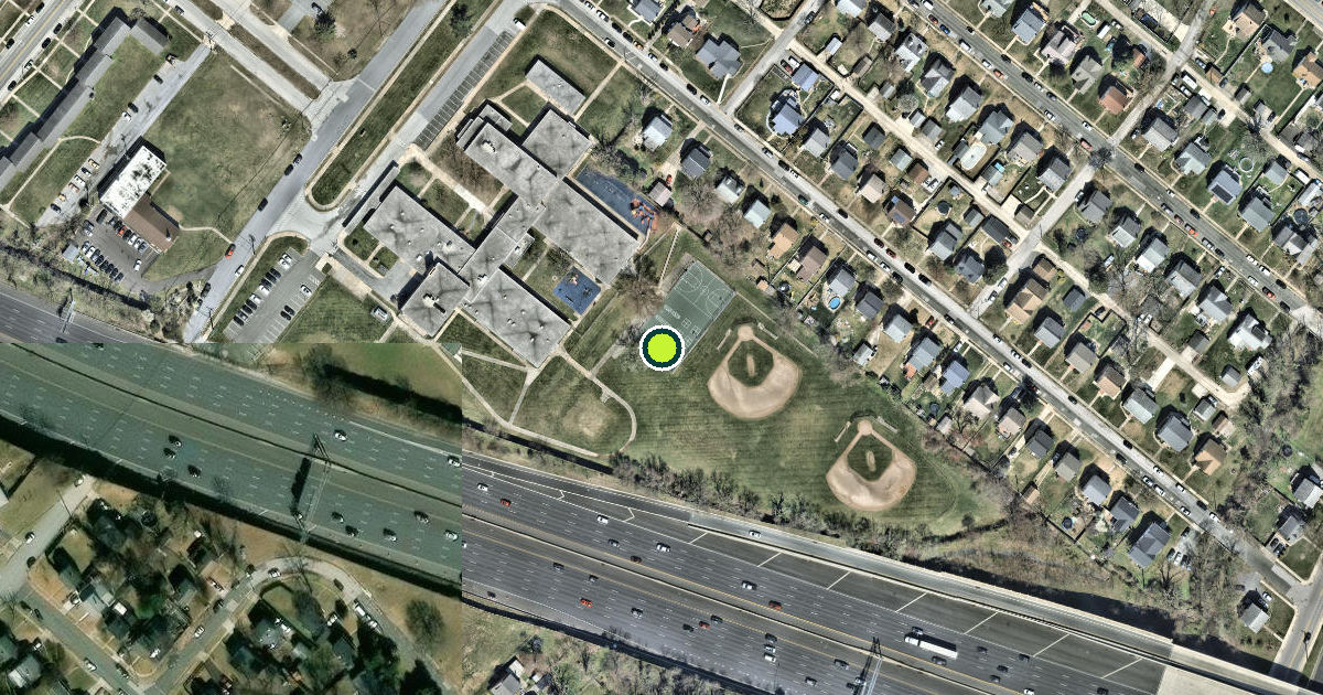 Satellite view of Maiden Choice School Pickleball Courts