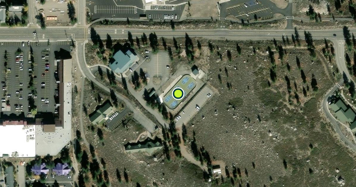 Satellite view of Mammoth Lakes Pickleball Courts