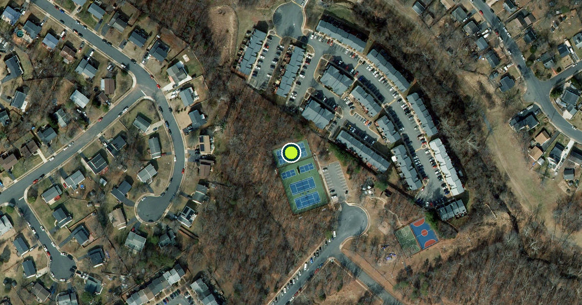 Satellite view of Manassas Pickleball Courts