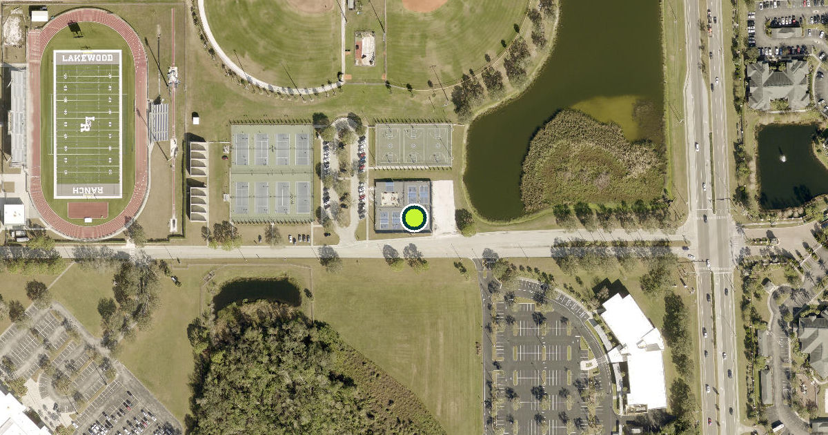Satellite view of Manatee County Pickleball Courts
