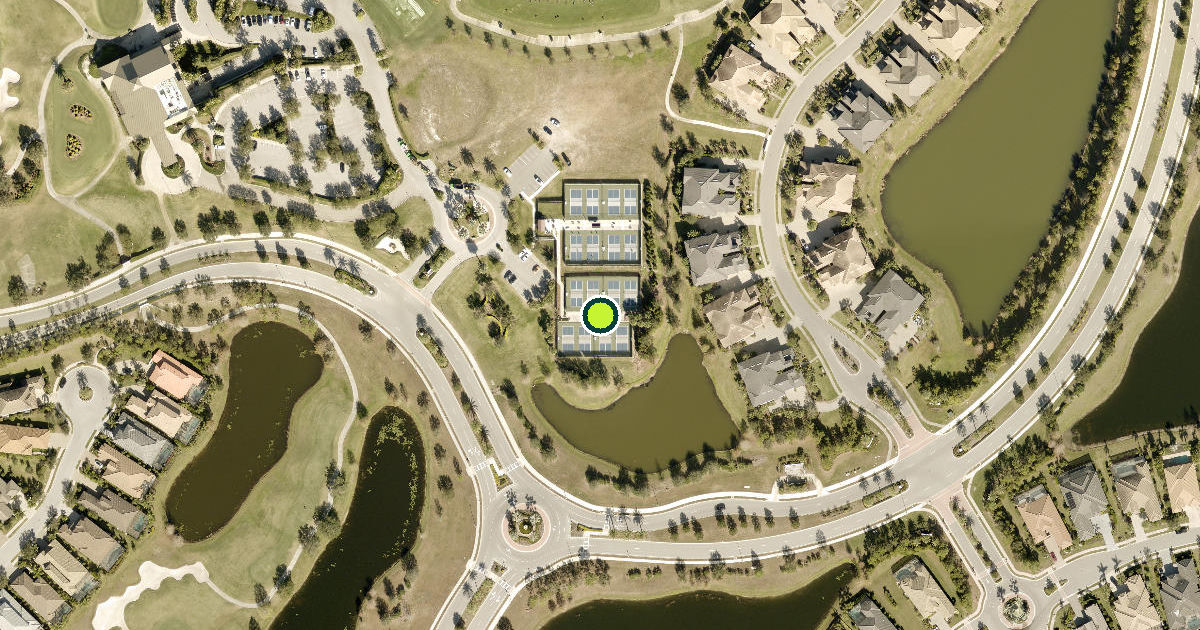 Satellite view of Manatee County Pickleball Courts