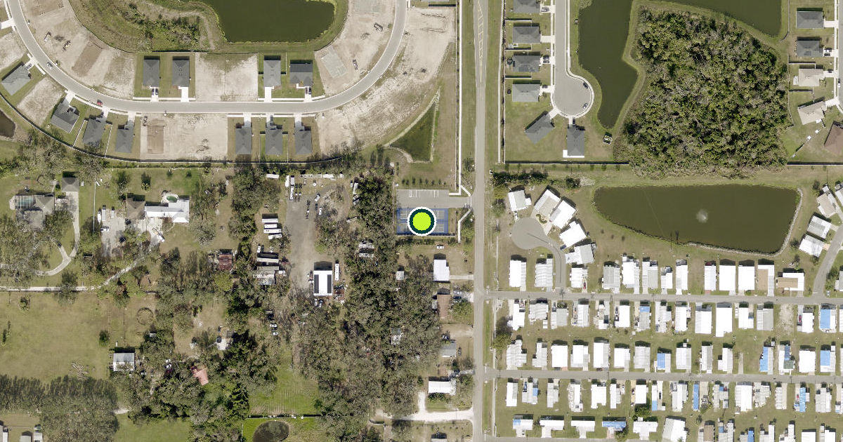 Satellite view of Manatee County Pickleball Courts