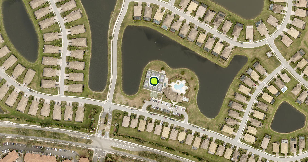 Satellite view of Manatee County Pickleball Courts