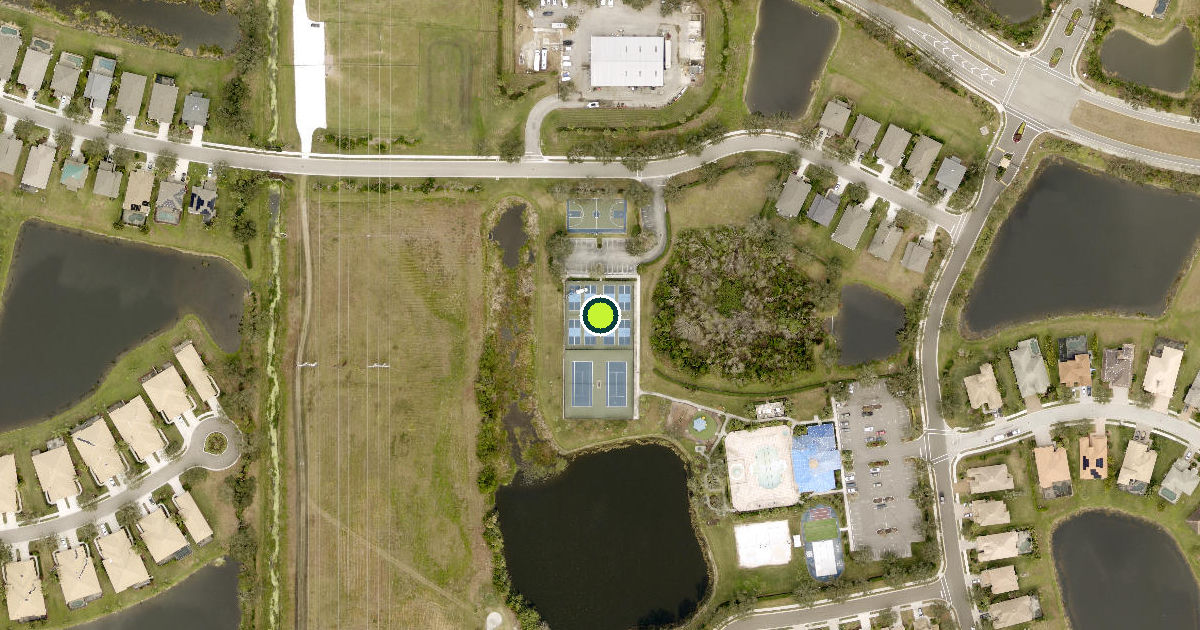 Satellite view of Manatee County Pickleball Courts