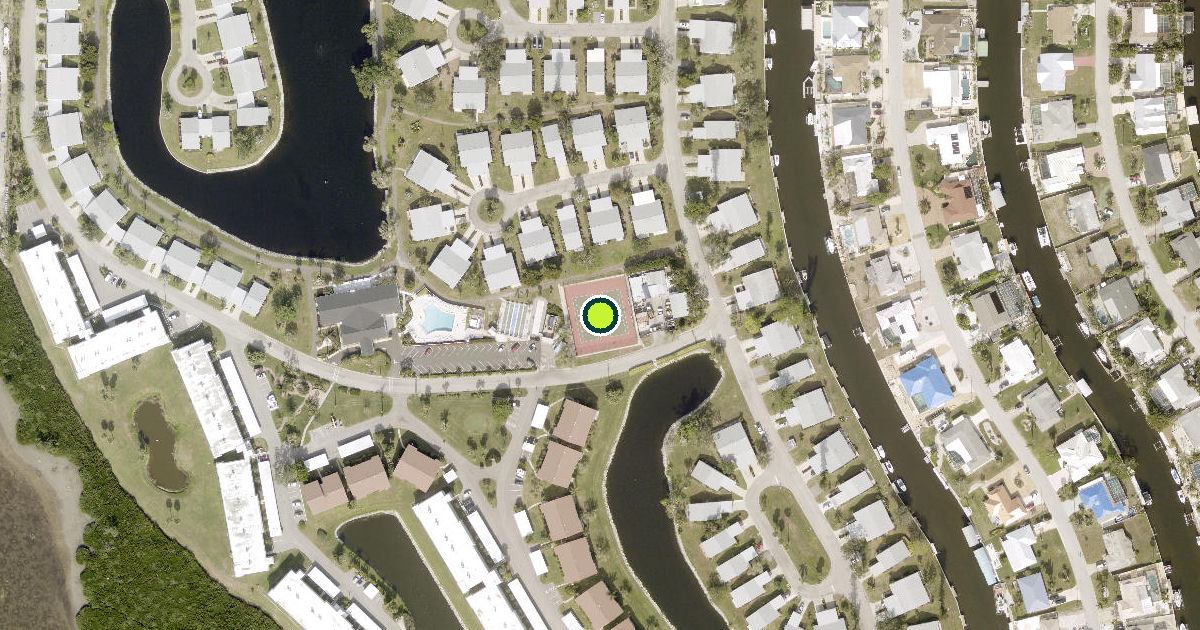 Satellite view of Manatee County Pickleball Courts