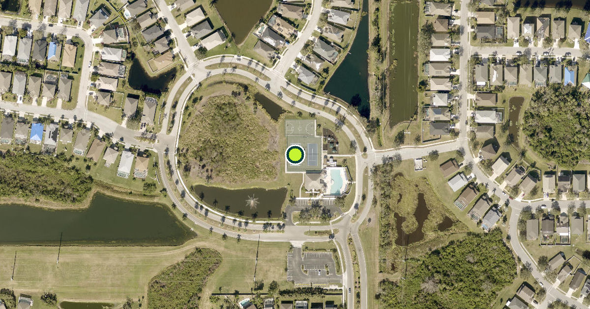 Satellite view of Manatee County Pickleball Courts