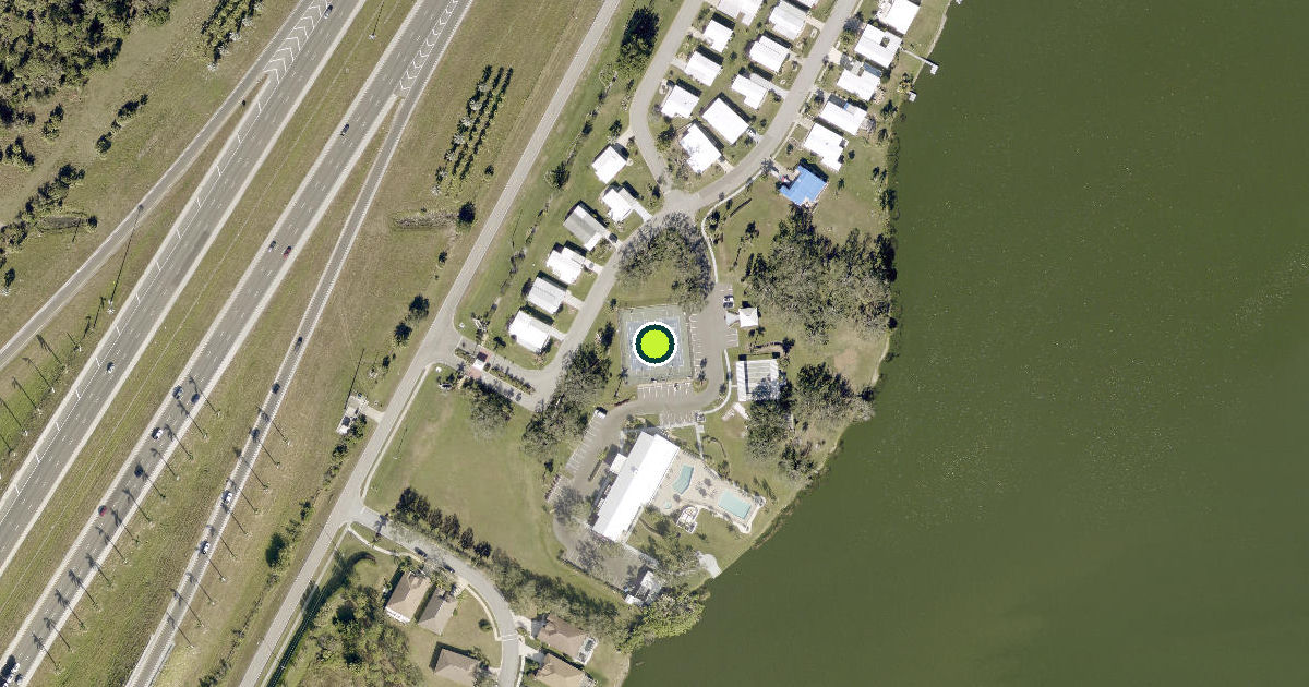 Satellite view of Manatee County Pickleball Courts