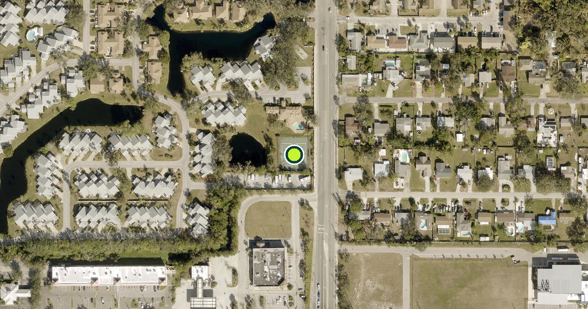 Satellite view of Manatee County Pickleball Courts