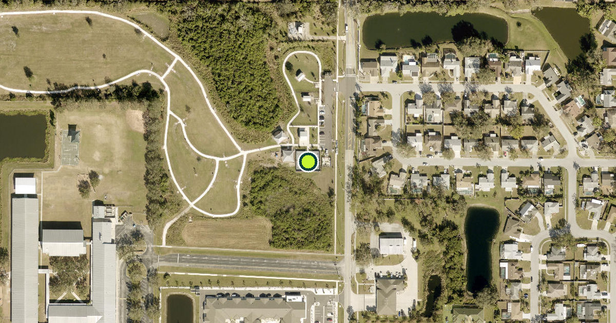 Satellite view of Manatee County Pickleball Courts